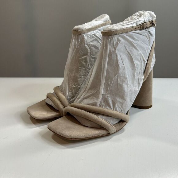 Sam Edelman Women’s 9.5 Cappuccino Suede Kia Strappy Block Heel Sandals - Picture 2 of 9